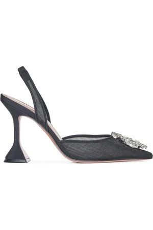 Amina Muaddi Donna, Scarpe, Nero, 37 1/2 EU, new
