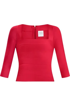 Hervé Léger Donna, Camicette , Rosso, S, new