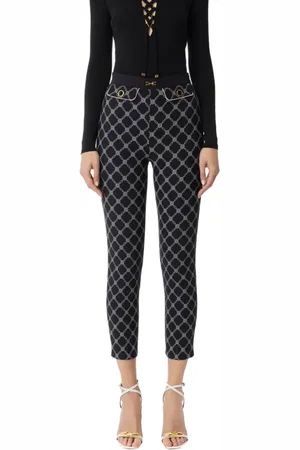 Elisabetta Franchi Donna, Pantaloni, Nero, L, new