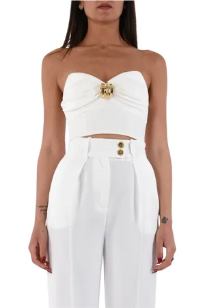Elisabetta Franchi Donna, Top, Bianco, M, new