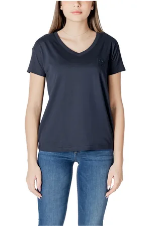 Armani Exchange Donna, Top, Blu, XS, new
