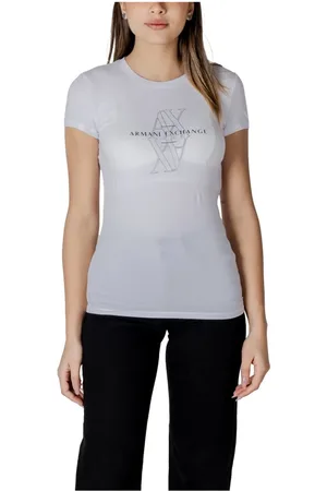 Armani Exchange Donna, Top, Bianco, XS, new