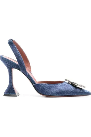 Amina Muaddi Donna, Scarpe, Blu, 40 EU, new