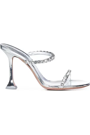 Amina Muaddi Donna, Scarpe, Grigio, 37 EU, new