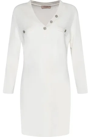 Twin-Set Donna, Abiti, Bianco, L, new