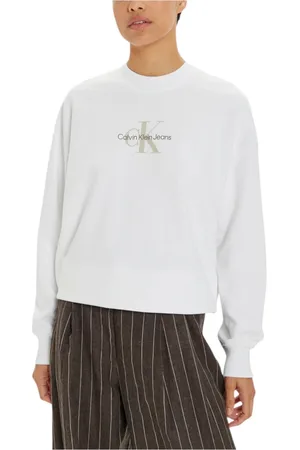 Calvin Klein Donna, Felpe, Bianco, M, new