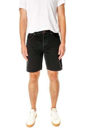 Nudie Jeans Uomo, Pantaloncini, Nero, W34, new