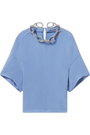 Stella McCartney Donna, Top, Blu, 3Xs, new