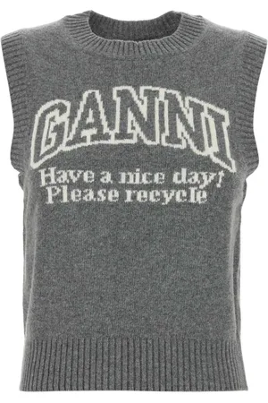 Ganni Donna, Maglie, Grigio, S, new