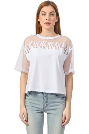 Armani Exchange Donna, Top, Bianco, XS, new