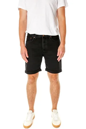 Nudie Jeans Uomo, Pantaloncini, Nero, W29, new