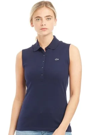 Lacoste Donna, Top, Blu, 3Xl, new