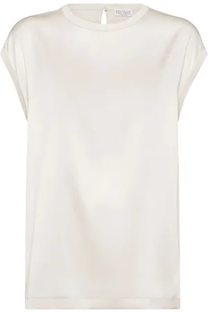 Brunello Cucinelli Donna, Camicette , Bianco, M, new