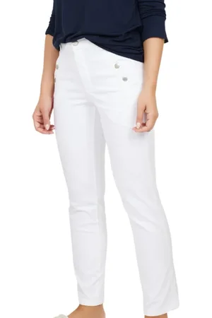 2-Biz Donna, Pantaloni, Bianco, L, new