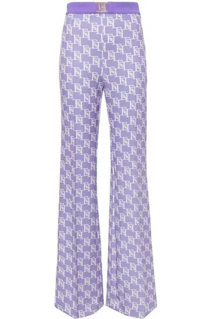 Elisabetta Franchi Donna, Pantaloni, Viola, L, new