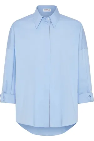 Brunello Cucinelli Donna, Camicette , Blu, M, new