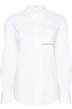 Brunello Cucinelli Donna, Camicette , Bianco, M, new