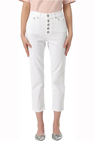 Dondup Donna, Pantaloni, Bianco, W31, new