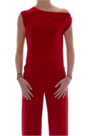 Norma Kamali Donna, Top, Rosso, S, new