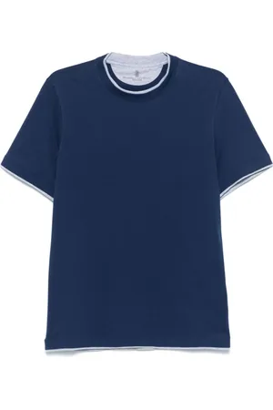 Brunello Cucinelli Uomo, Top, Blu, XL, new