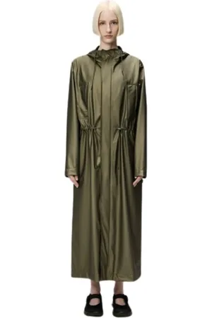 Rains Donna, Cappotti, Verde, XL, new