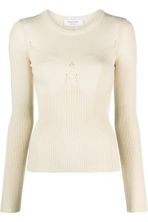 Marine Serre Donna, Maglie, Bianco, L, new