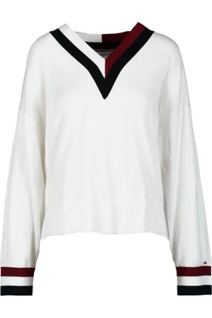 Tommy Hilfiger Donna, Maglie, Bianco, L, new