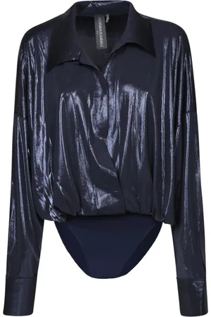 Norma Kamali Donna, Top, Blu, L, new