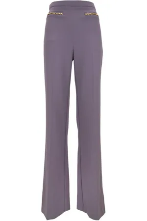 Elisabetta Franchi Donna, Pantaloni, Viola, L, new