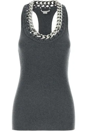 Stella McCartney Donna, Top, Grigio, M, new