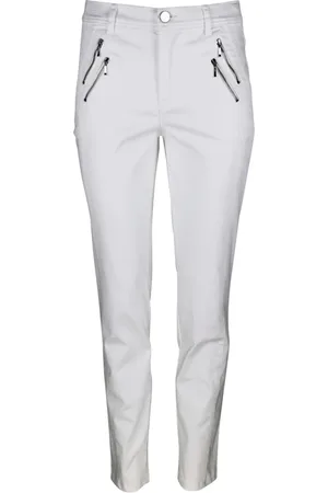 2-Biz Donna, Pantaloni, Bianco, S, new