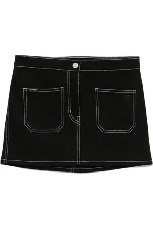Courrèges Donna, Gonne, Nero, W27, new