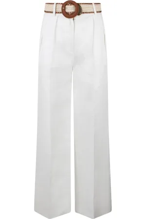 ZIMMERMANN Donna, Pantaloni, Bianco, M, new