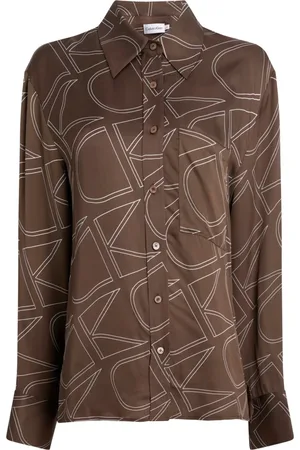 Calvin Klein Donna, Camicette , Marrone, M, new
