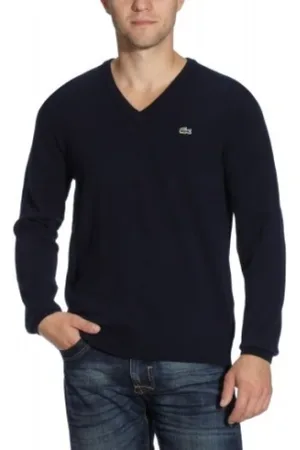 Lacoste Uomo, Maglie, Blu, S, new