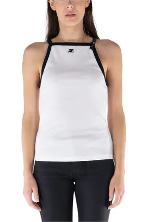 Courrèges Donna, Top, Bianco, L, new