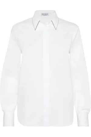 Brunello Cucinelli Donna, Camicette , Bianco, M, new