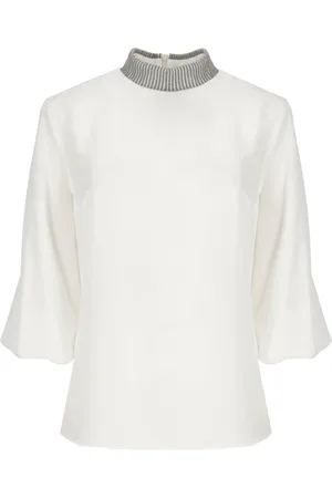 Brunello Cucinelli Donna, Top, Bianco, L, new