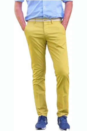 Masons Uomo, Pantaloni, Giallo, L, new