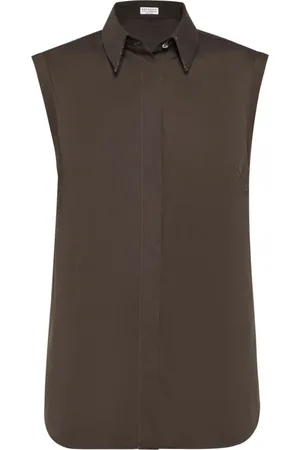 Brunello Cucinelli Donna, Camicette , Marrone, M, new