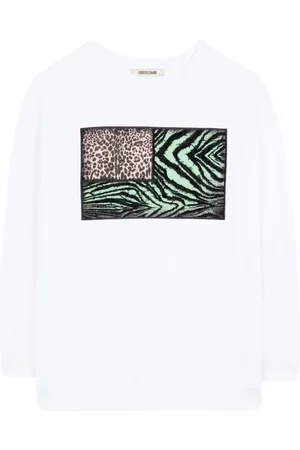 Roberto Cavalli Donna, Felpe, Bianco, S, new
