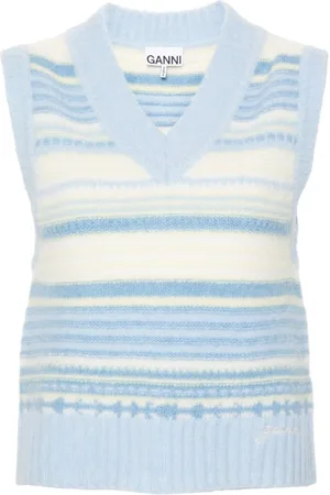 Ganni Donna, Maglie, Blu, XS, new