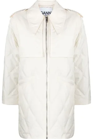 Ganni Donna, Giacche, Bianco, XS, new