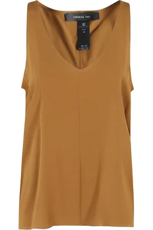 FEDERICA TOSI Donna, Top, Marrone, S, new