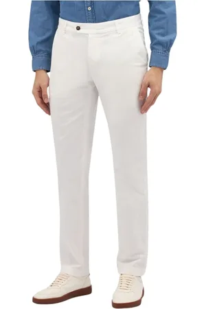 Brooks Brothers Uomo, Pantaloni, Bianco, W42, new