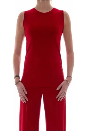 Norma Kamali Donna, Top, Rosso, L, new