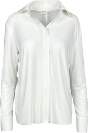 Norma Kamali Donna, Camicette , Bianco, M, new