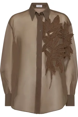 Brunello Cucinelli Donna, Camicette , Marrone, L, new