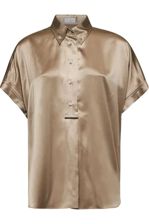 Brunello Cucinelli Donna, Camicette , Verde, L, new