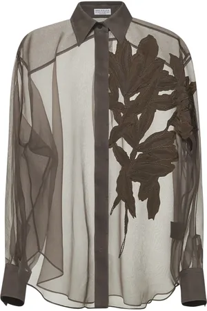 Brunello Cucinelli Donna, Camicette , Marrone, M, new